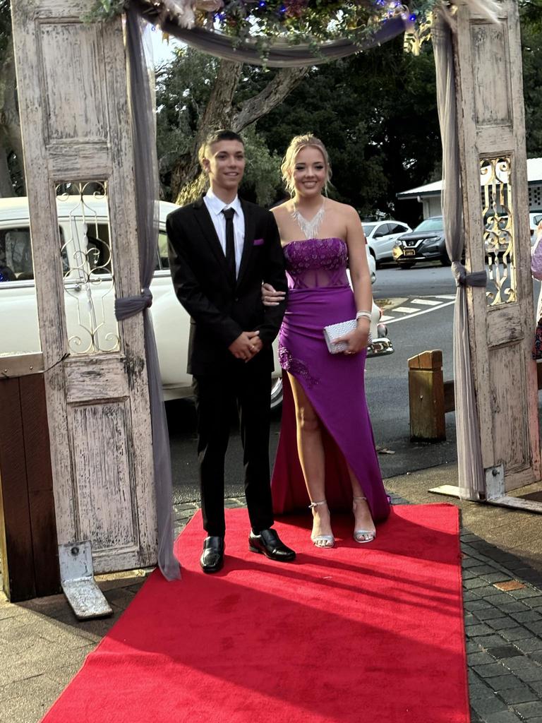 Students arrive at the Hervey Bay State High School formal.