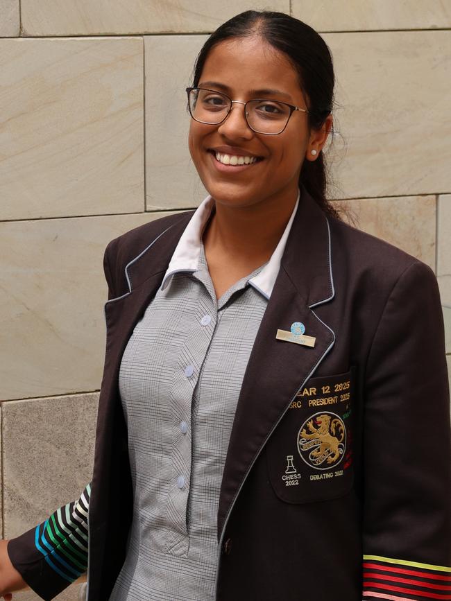 Wilderness School debater Niya Singhal. Picture: Supplied