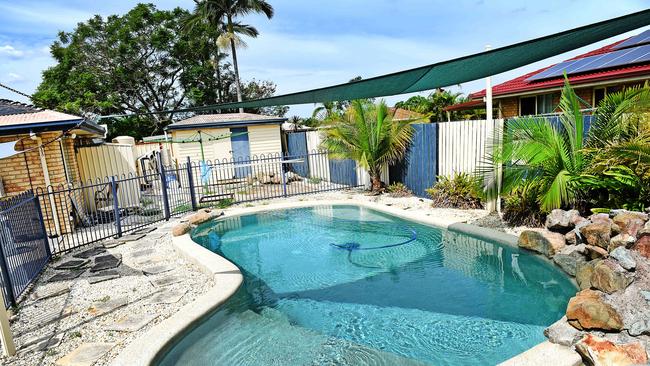 The pool from which the two children were pulled unconscious. Picture: AAP/ John Gass