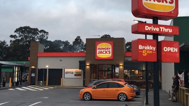 Lake Haven Hungry Jacks where the teenagers ran for help.