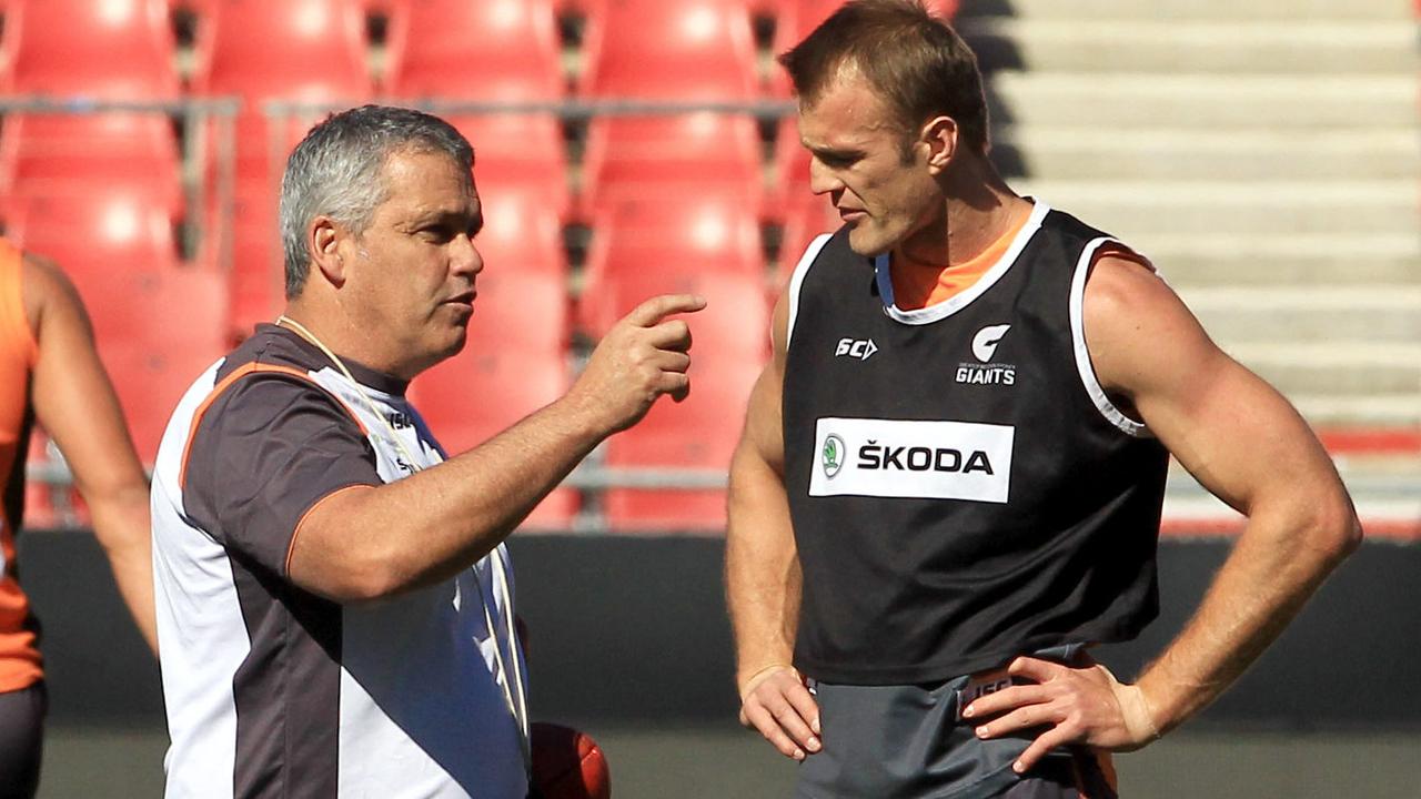 Mark Williams works with Dean Brogan during their time at Greater Western Sydney.