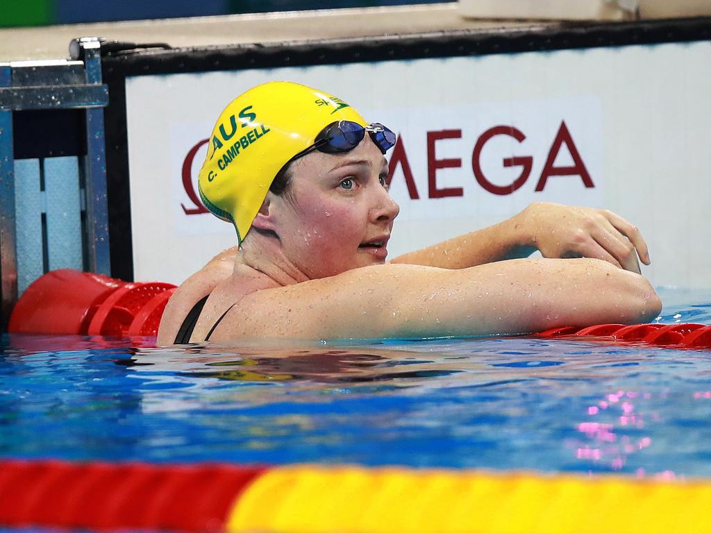 Australia's Cate Campbell misses a medal in the Women's 100m Freestyle Final on day six of the swimming at the Rio 2016 Olympic Games. Picture: Phil Hillyard