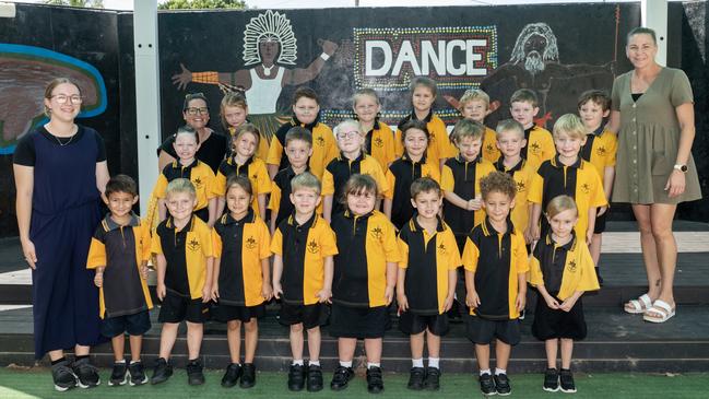 Mackay North State School Prep M Back row: Zharli, Sam, Riley, Jasmine, Huxley, Monte, Arley Middle row: Amalia, Olivia, Alexander, Iveymay, Annaya, Finn, Ollie, Samuel Front row: Mikey, Cayden, Belle, Felix, Peyton, Xavier, Charlie, Charlie Miss Looby, Mrs McKay, Miss Leigh-Anne Picture: Michaela Harlow.