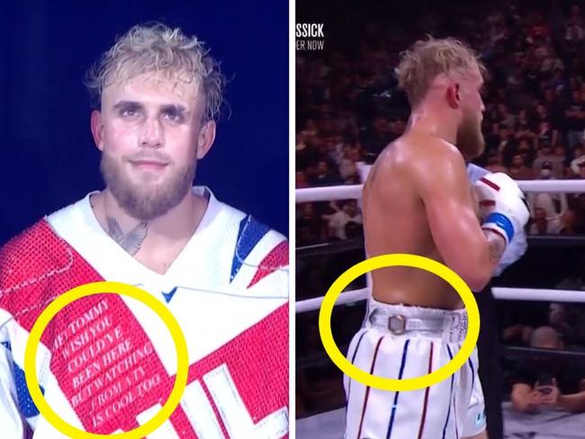 Jake Paul simply doesn't do straightforward outfits. Picture: Main Event