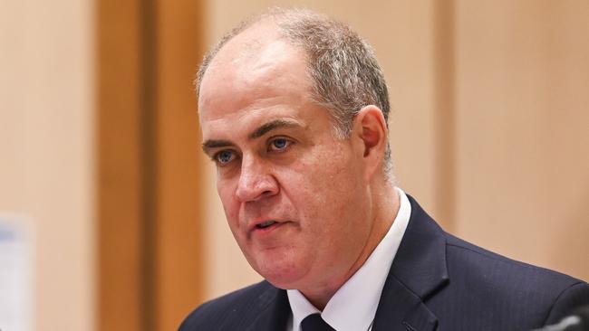 CANBERRA, AUSTRALIA, NewsWire Photos. FEBRUARY 23, 2024: Managing Director of ABC, David Anderson appears before a Public Hearing of The Communications Legislation Amendment (Prominence and Anti-siphoning) Bill at Parliament House in Canberra. Picture: NCA NewsWire / Martin Ollman