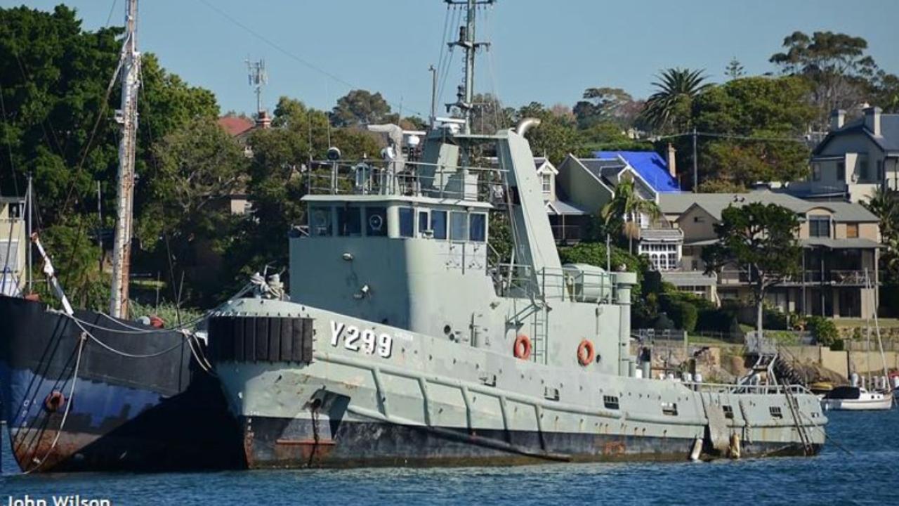 The former Royal Australian Navy tug, the MV Wallaroo. Picture: John Wilson