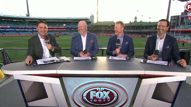 Garry Lyon, Jason Dunstall, Nathan Buckley and Jordan Lewis on Fox Footy's coverage.