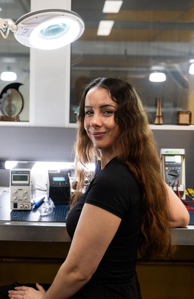Tekkiya Larkins is an emerging aerospace leader. Picture: QUT