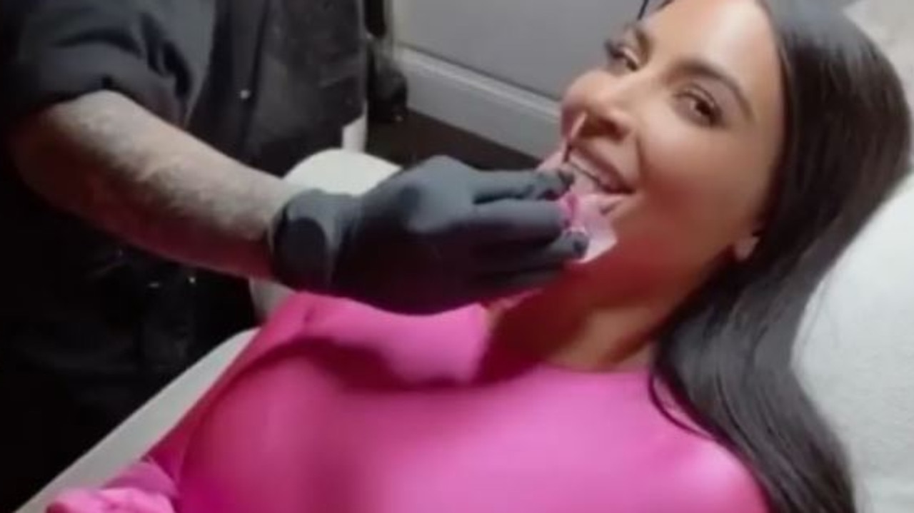 The star shared never-before-seen footage of her visit to the tattoo parlour on her reality show. Picture: Hulu