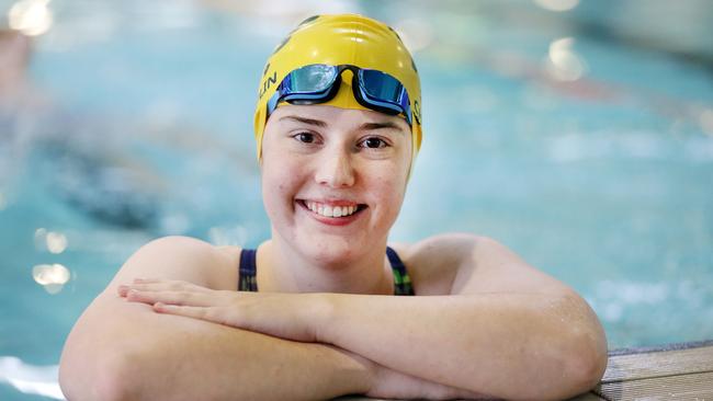 Senior Sports Star: Sarah Chaplin at the pool with medals. (special Olympics swimming)  Picture Norm Oorloff