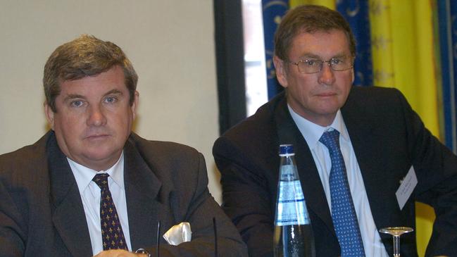  Shane Stone (L) and Lord Michael Ashcroft in Malta. 