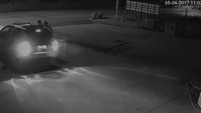 CCTV image of men police want to interview over Clint Starkey’s bashing. Starkey was bashed to death by up to four men at a petrol station at Peats Ridge.