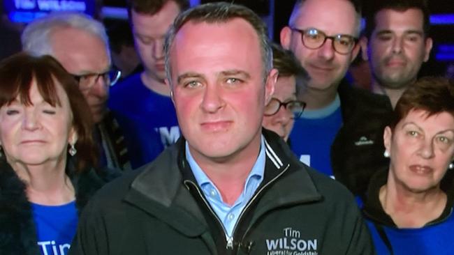 Liberal MP Tim Wilson had a fiery back and forth with Leigh Sales. Picture: ABC