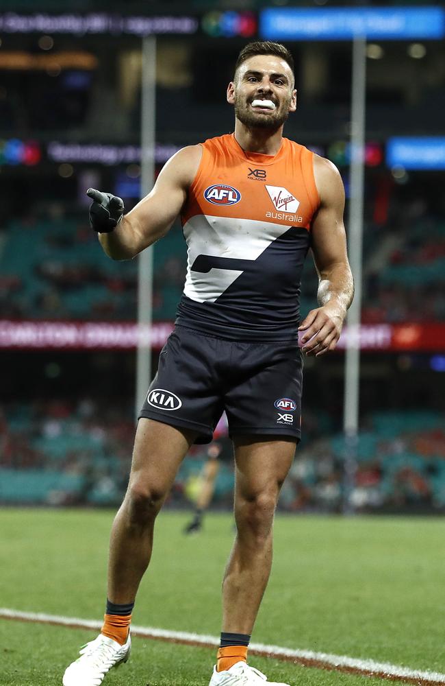 GWS Giants fans were jumping for joy after Stephen Coniglio re-signed. Picture: Ryan Pierse/Getty Images.