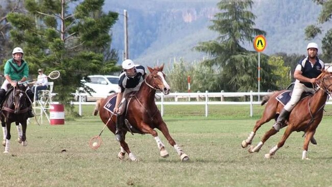 The exceptionally talented polocrosse rider Jake Donnelly who played with his family at the Walcha Polocrosse Club.