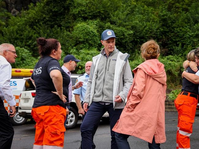 NSW Premier Chris Minns in Lismore on Wednesday ahead of Tropical Cyclone Alfred making landfall. Picture: Chris Minns/Facebook.