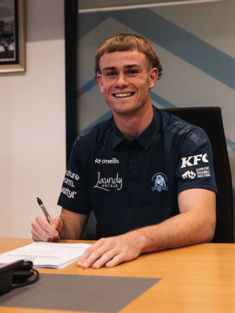 Lachlan Galvin and the Bulldogs make it official. Photo: Facebook