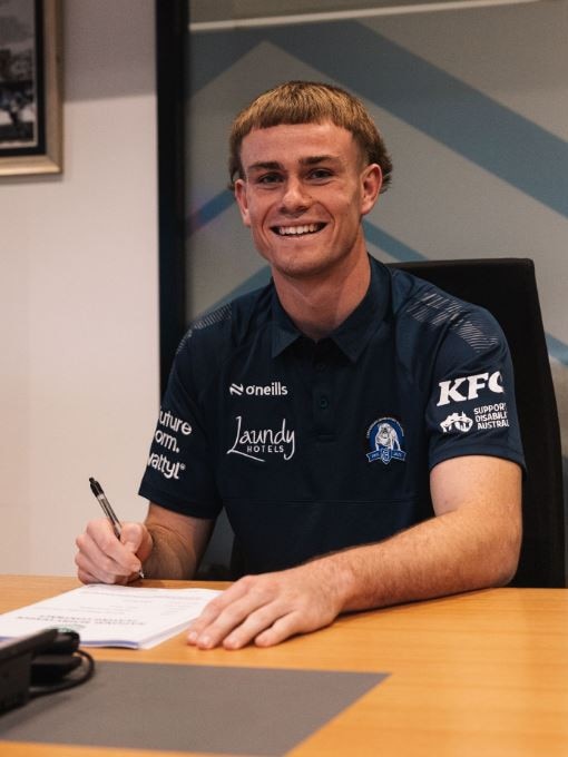 Lachlan Galvin and the Bulldogs make it official. Photo: Facebook