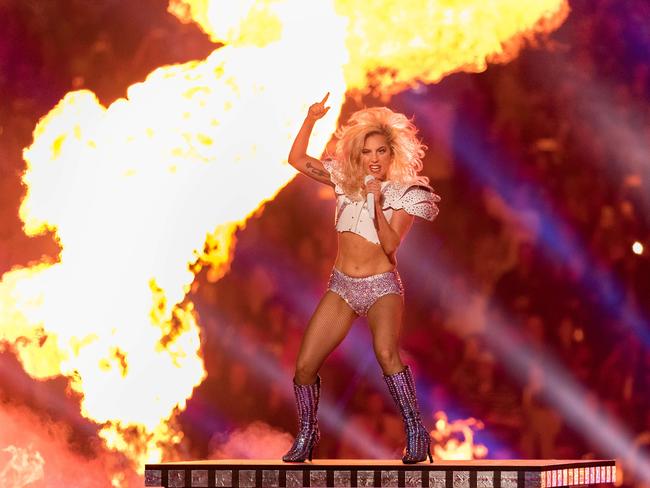 Lady Gaga performs at this year’s Super Bowl.