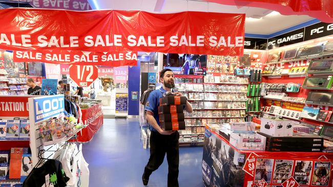 Gamers have expressed sadness after the gaming retailer announced some of its store closures. Picture: Mark Cranitch