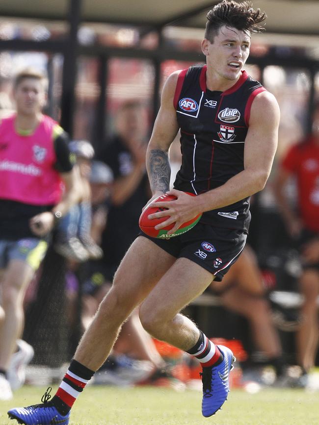 Saint Josh Battle in action during the club’s intra-club match.