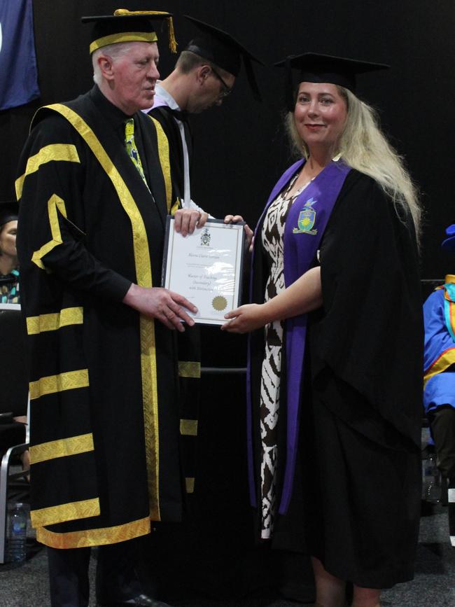Alexia Zorzan graduated with a Master of Teaching (Secondary) with Distinction at the CQUniversity graduation ceremony in Bundaberg on December 14, 2023.