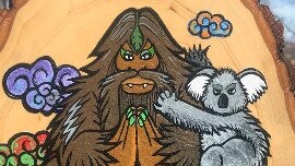 *EMBARGO - FOR SUNDAY PAPERS, MARCH 1, 2020* -  Bigfoot (USA) - Over 100 global artists and designers will be showing artworks created using bushfire charcoals as a medium at the upcoming 'RISE' exhibition. Picture: Bigfoot/RISE