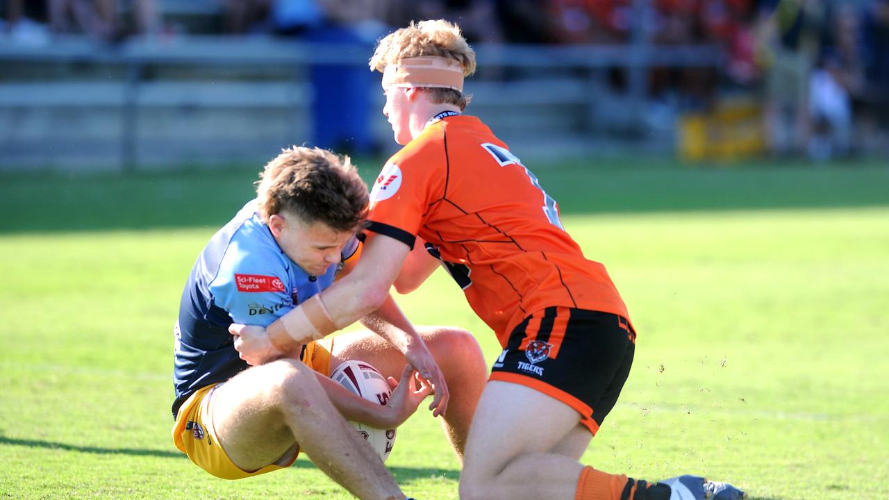 Norths 7 Jalen Afamasaga playing for Norths – now his younger brother is following in his foot steps. Picture, John Gass