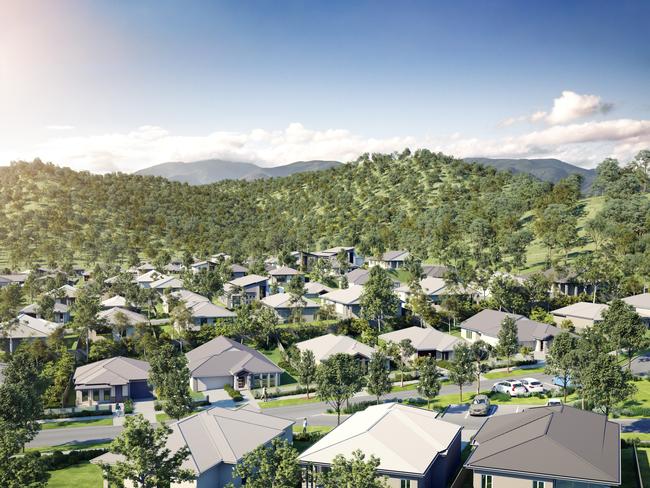 An artist’s impression of housing at Elliot Springs.