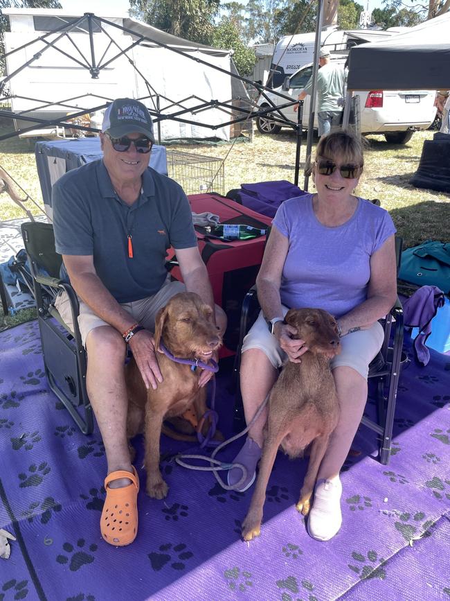 Christopher Collins, Sisi, Gabrielle Collins and Trudy at the Lang Lang Pastoral Agricultural and Horticultural Show on Saturday, January 18, 2025. Picture: Jack Colantuono