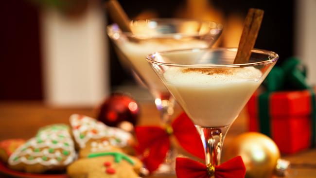 To make a really good, sizeable batch of eggnog, you’ll need to get in a dozen eggs, sugar and good rum, bourbon and cognac.