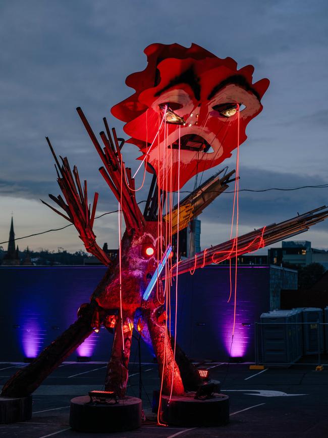 Earth Deities by artist Ramesh Mario Nithiyendran as part of Dark Mofo 2021. Picture: Dark Mofo/Jesse Hunniford