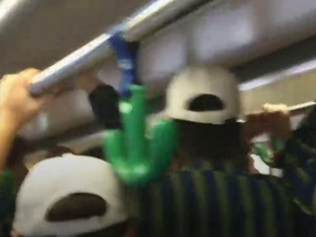 St Kevin's students were filmed chanting on a Melbourne tram on Saturday. Year 12 students were caught doing the same thing on Monday night.