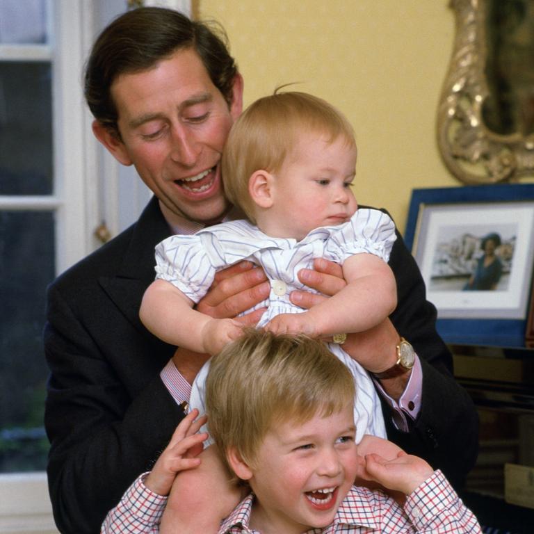 Prince Charles with his sons William and Harry. The two brothers have been reportedly not getting along since Megxit. Picture: Tim Graham Photo Library via Getty Images