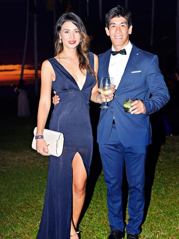 Sibyl Toth, and Clint Domine at the 2017 Qantas Darwin Turf Club Gala Ball at SkyCity Casino. Picture: MICHAEL FRANCHI