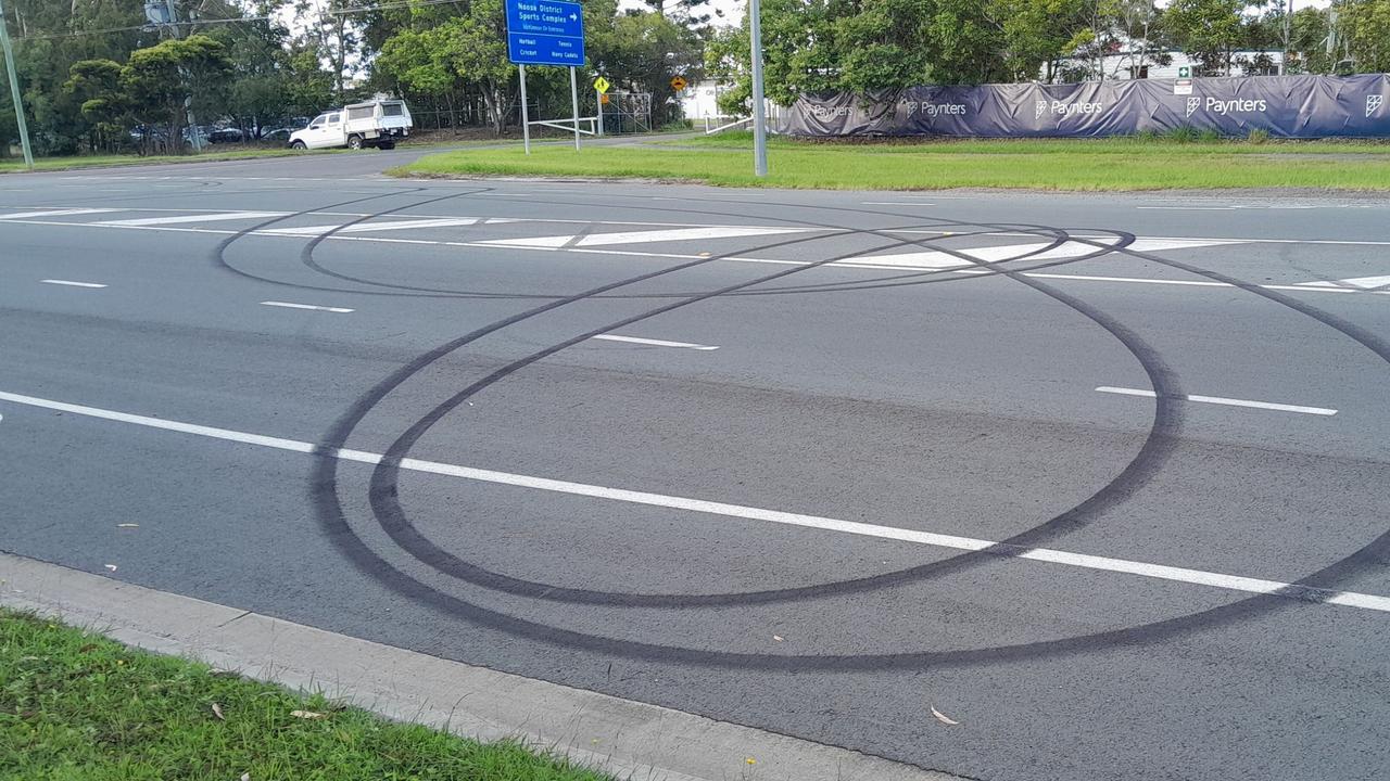 Tyre marks left on the road. Photo: Paul Garratt.