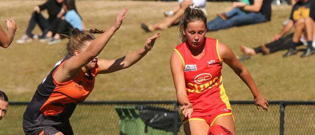 Gold Coast Suns women's winter series game against GWS at Fankhauser Reserve. Suns player Dee Heslop. Picture: Mike Batterham