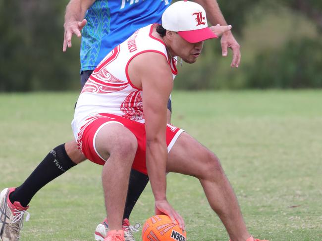 Playing the ball.Picture: Mark Wilson