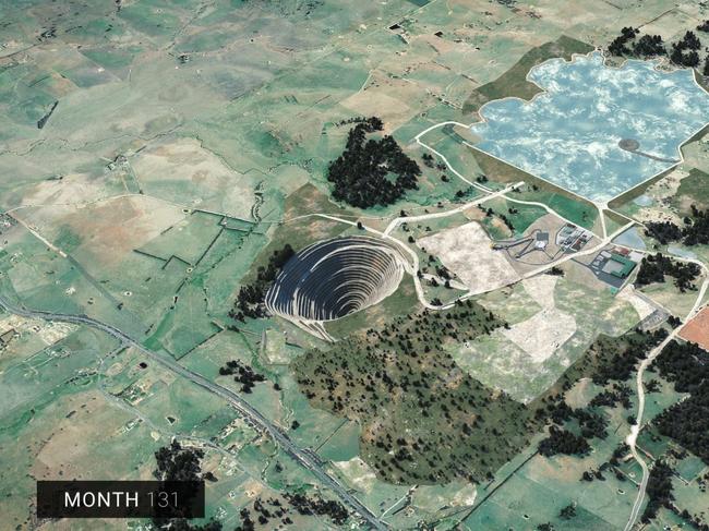 The proposed location of the open pit, processing plant and tailings dam at McPhillamys Gold Project which is located just outside of Orange, NSW. Picture: Supplied