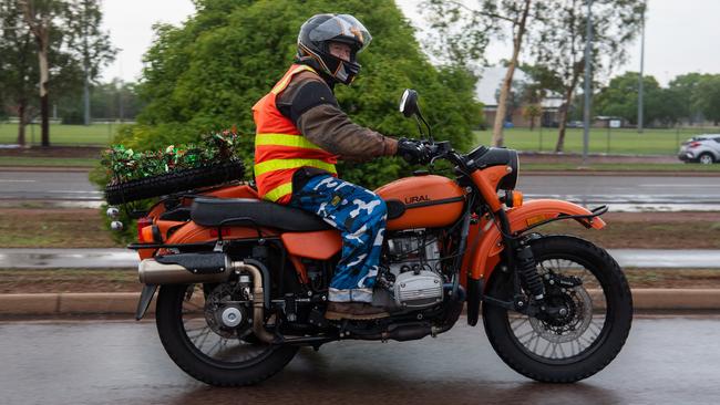 Richard Quan joined Darwin's motorbike community at the NT Motorcycle Centre to raise money and awareness for the Salvation Army's annual Christmas Toy Ride. Picture: Pema Tamang Pakhrin