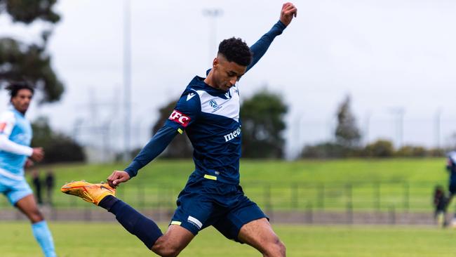 Binyam Kebede in action for Melbourne Victory. Picture: Supplied