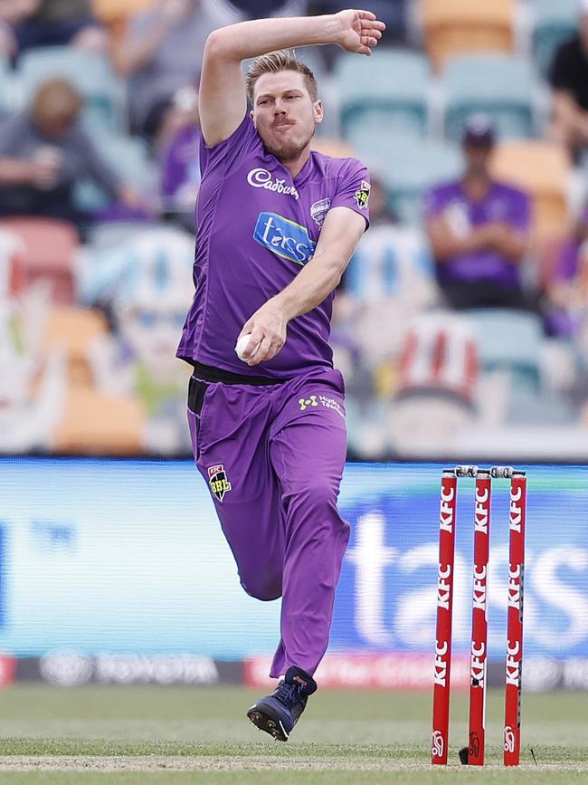 James Faulkner could miss a significant portion of the BBL despite scans revealing no major hamstring damage. Picture: Zak Simmonds