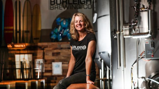 Peta Fielding is the CEO of Burleigh Brewing, the company she started with husband Brennan about 10 years ago. Photo: NIGEL HALLETT