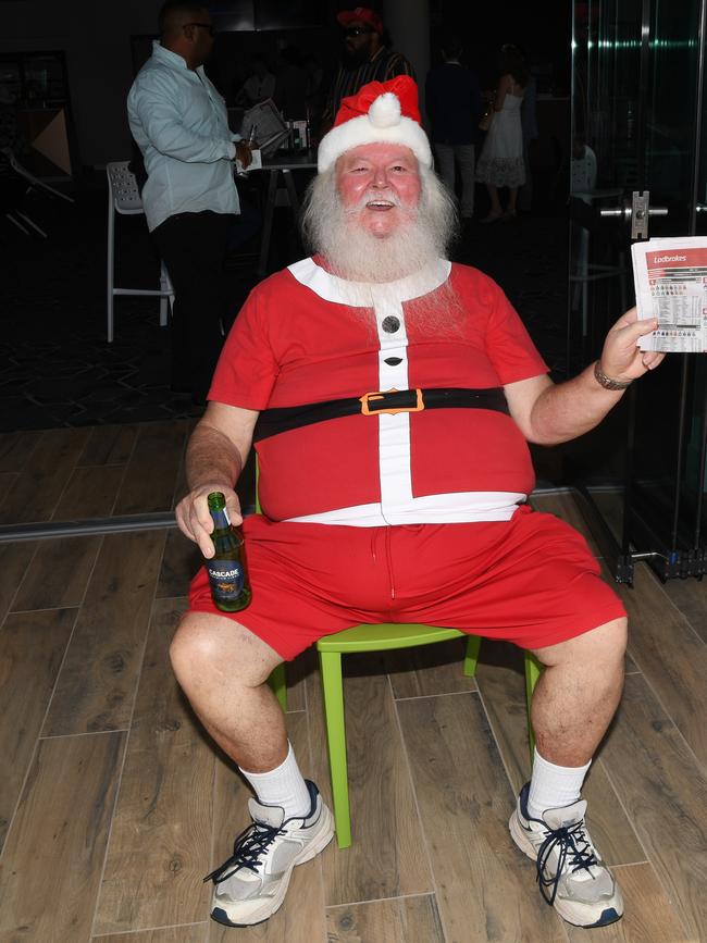 Ray Bain dressed as Santa Claus at the 2020 Great Northern Darwin Cup Carnival. Picture Katrina Bridgeford.