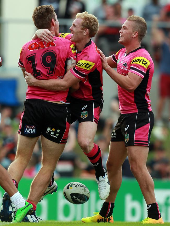 Magic Moment: Penrith Panthers put on a dominant display to beat the Newcastle Knights in round one. (Sam Ruttyn)