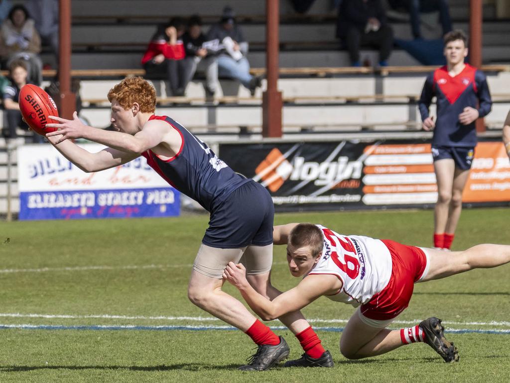 STJFL Grand finals U18 Boys Clarence v North Hobart at North Hobart Oval. Picture: Caroline Tan