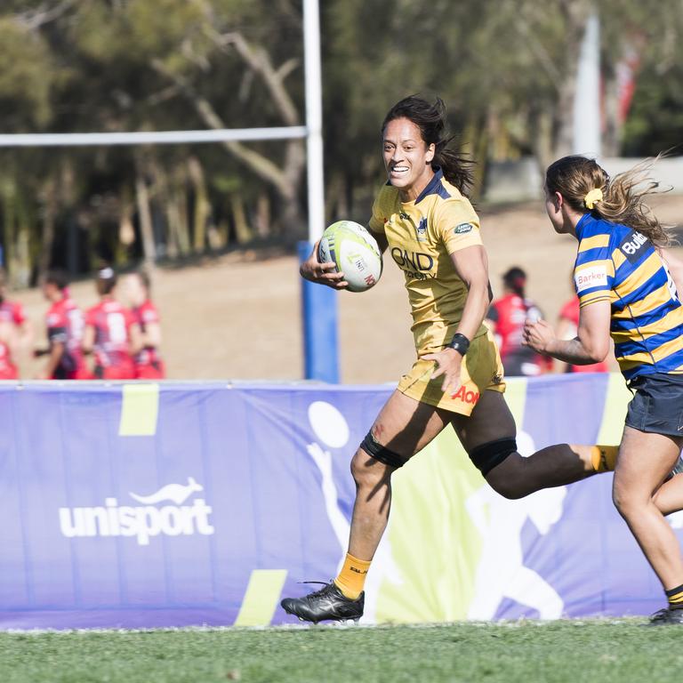 Action from the opening weekend of the Aon Rugby Sevens. Picture: CAVAN FLYNN