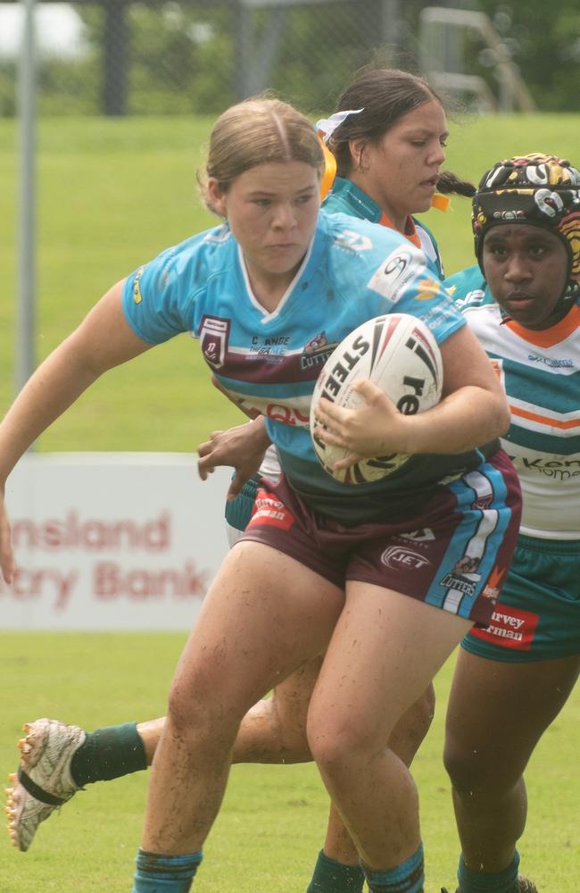 Takiyah Sweet playing for the Mackay Cutters last Saturday. Picture: Michaela Harlow