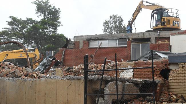 Lismore RSL being demolished after catastrophic floods brought ruin to the Northern Rivers on 28 February. Picture Cath Piltz