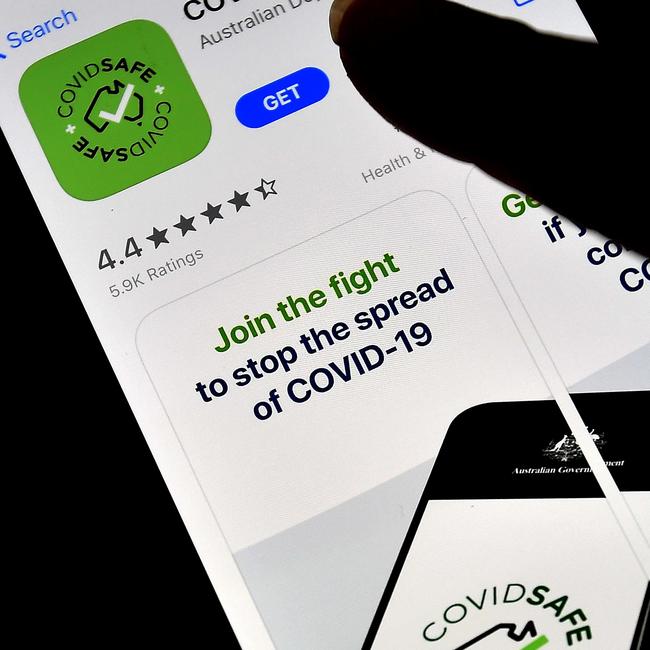 The Government has sold the app to the public as both a way to protect health care workers and potentially ease lockdown restrictions. Picture: Saeed Khan/AFP